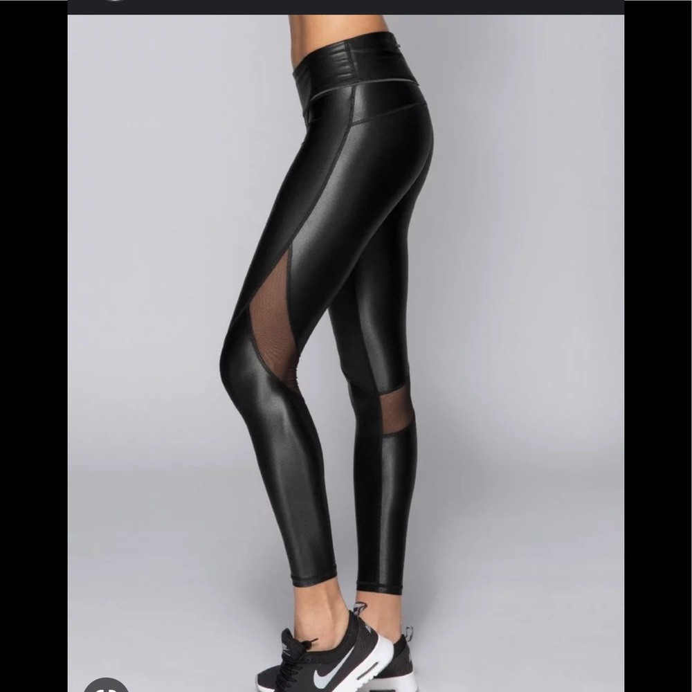 Alala Black Mesh Panel Leggings